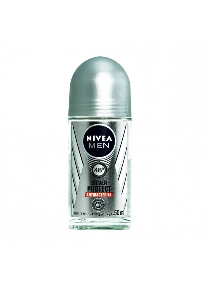 Nivea PROTECT & CARE, SILVER PROTECT ANTIBACTERIAL (PACK OF 2) Deodorant Roll-on - For Men & Women (100 ml, Pack of 2) - Image 4
